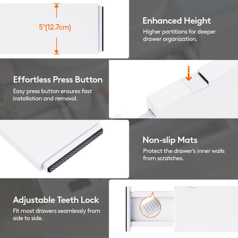 Lifewit compact organizers fit dressers cabinets and desks for tidy routines