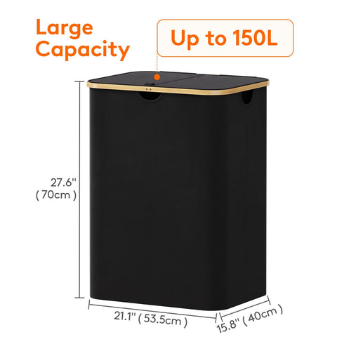 Lifewit large capacity 150L holds multiple loads for busy households.