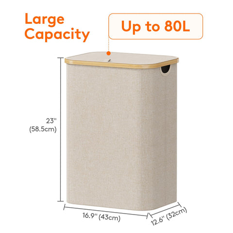 Lifewit large-capacity 80L basket ready to hold multiple outfits