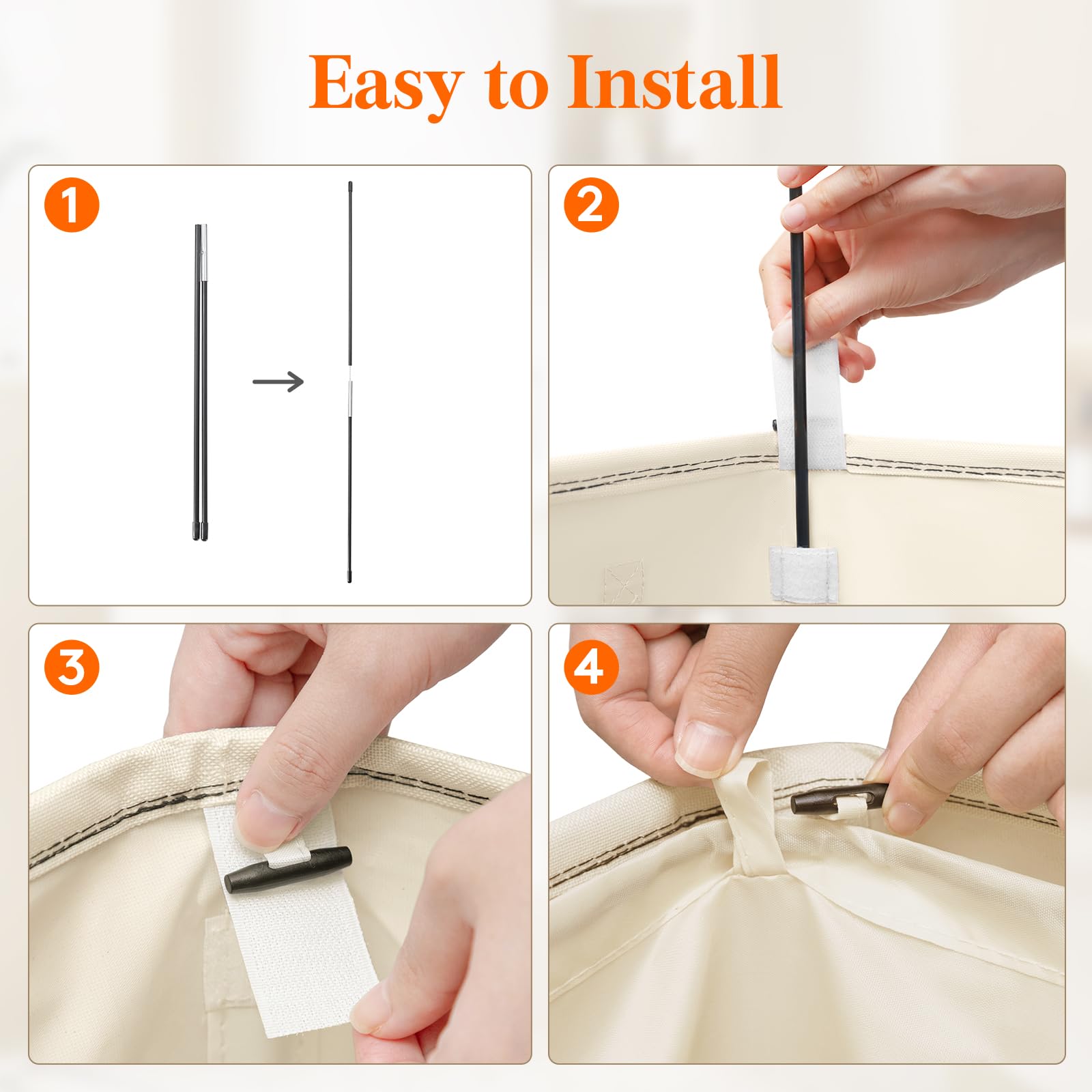 Removable Lifewit laundry bags with handles for quick transport