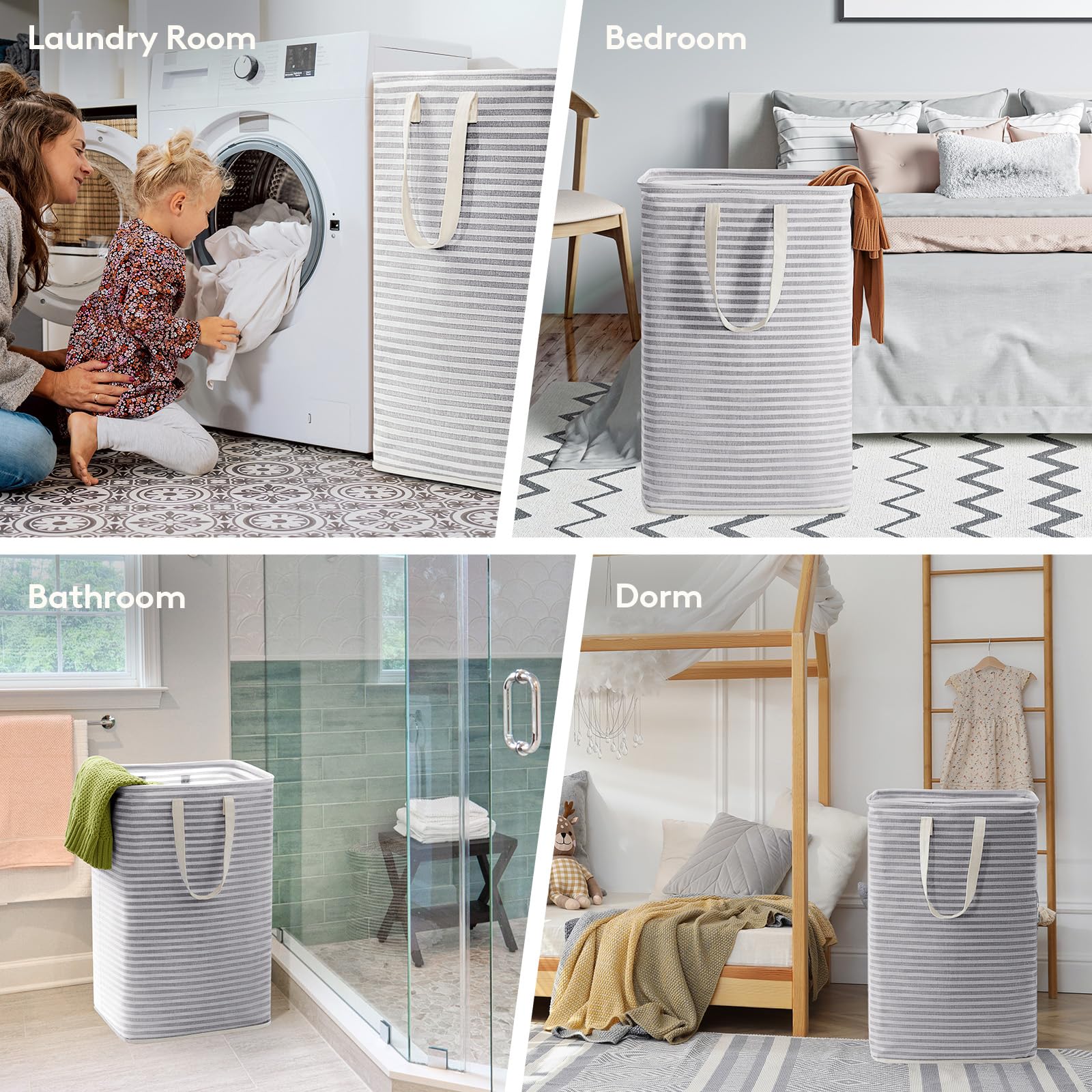 Lifewit baskets suitable for bedroom and dorm use to stay organized.