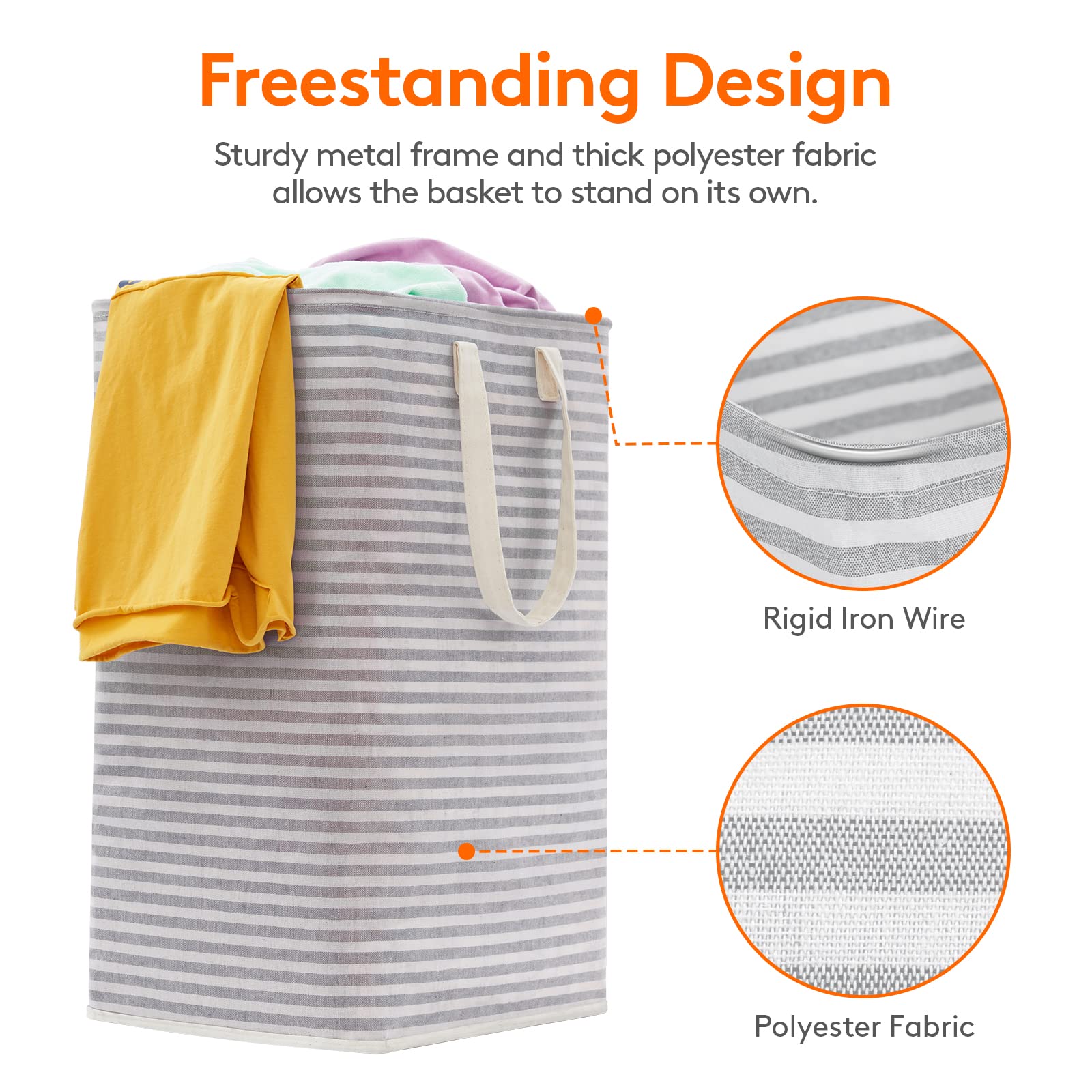 Lifewit 80L collapsible laundry basket saved space when not in use.