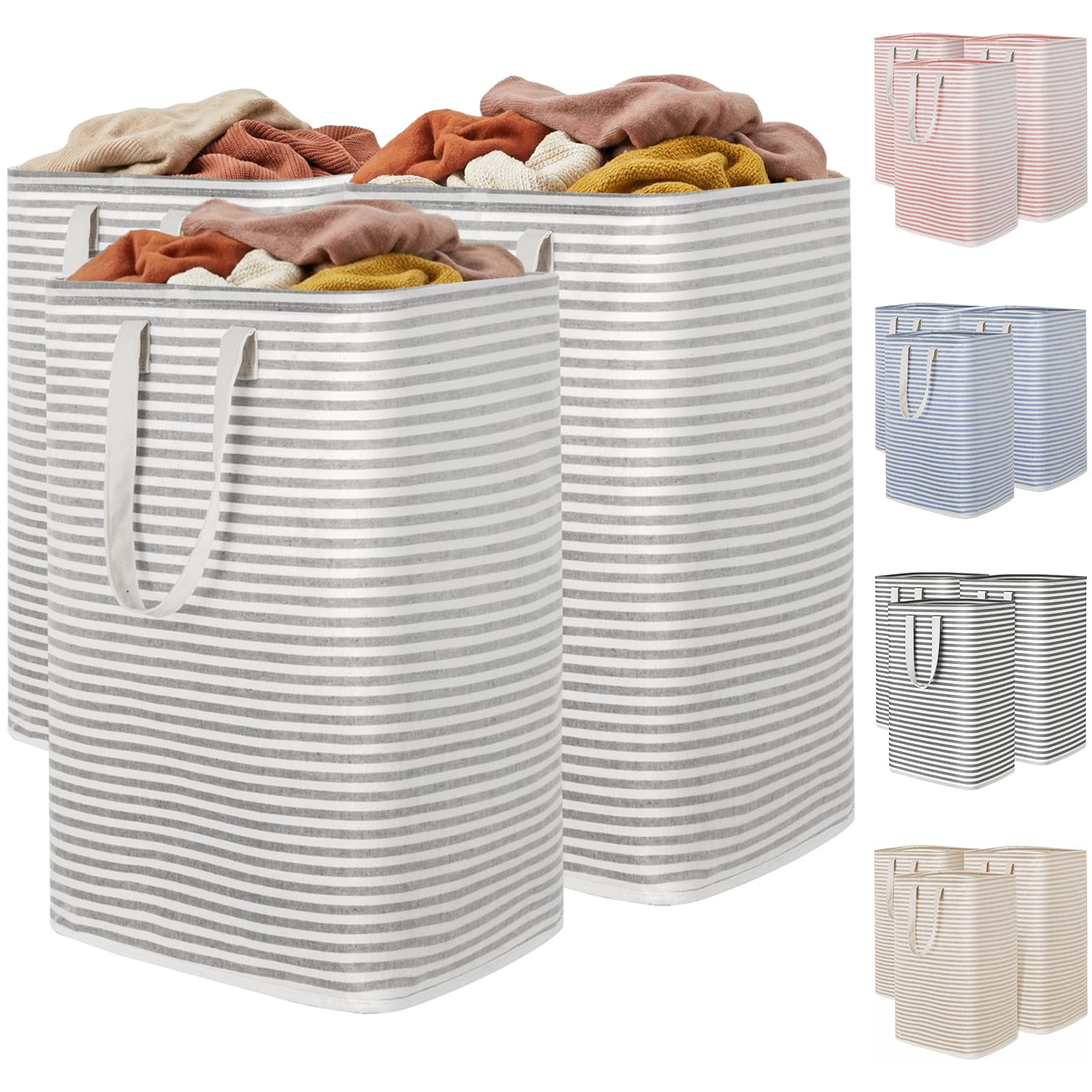 Lifewit 80L freestanding design laundry basket keeps clothes organized during laundry day.
