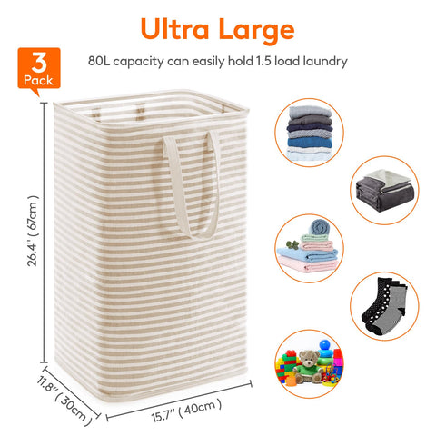 Lifewit laundry basket 80L ultra-large capacity ideal for clothes and towels.