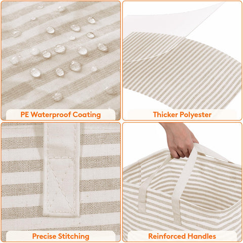 Lifewit laundry basket 80L waterproof interior coating keeps items dry.