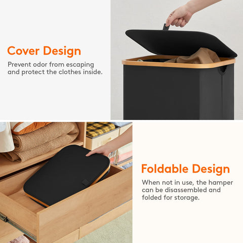 Lifewit laundry basket fits in bedrooms, dorms, or bathrooms.