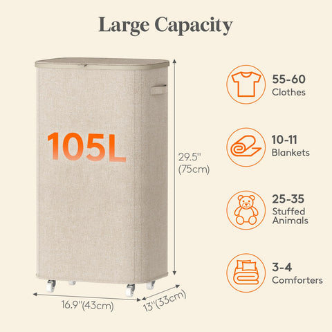 Lid on Lifewit basket helps contain odors and dust between washes