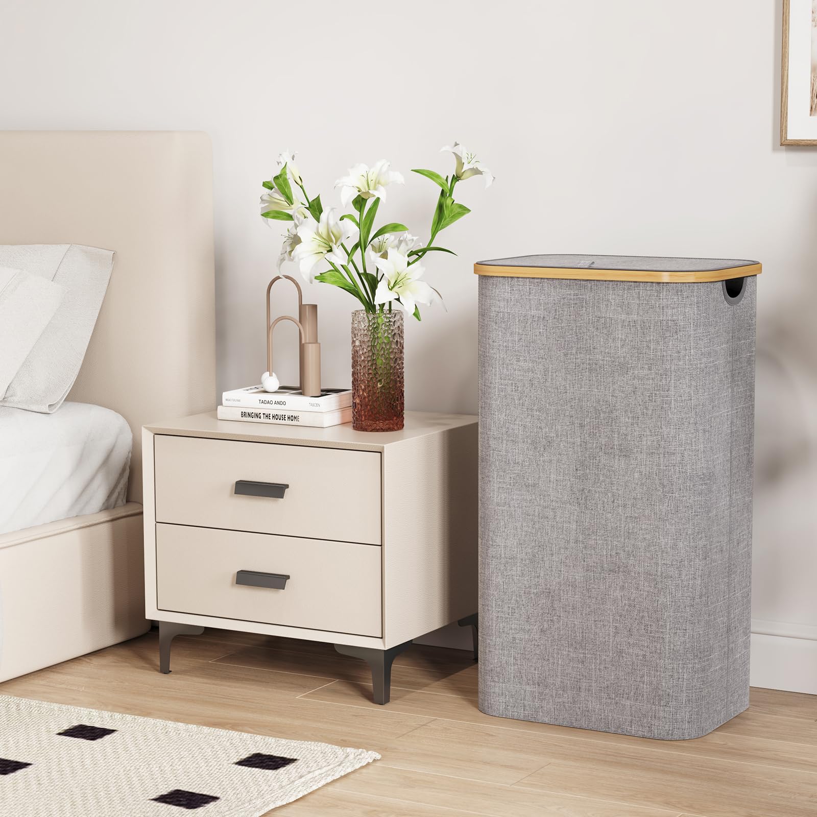 Lifewit removable inner bag is machine washable for easy sorting.