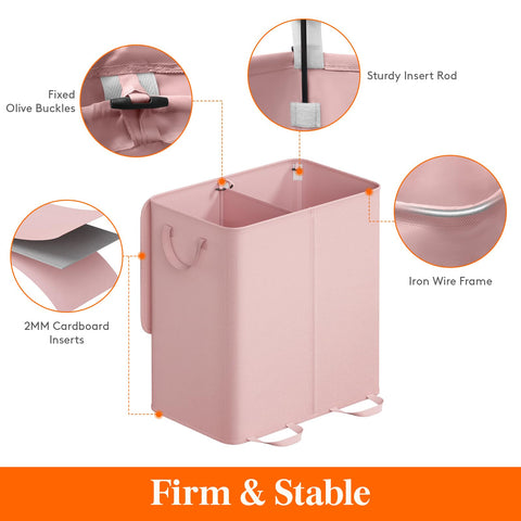 Removable bags attach to compartments for easy sorting and transport.