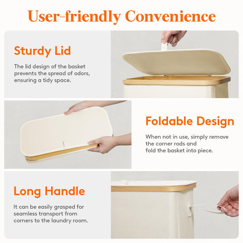 Lifewit lid helps contain odors and hide laundry neatly.
