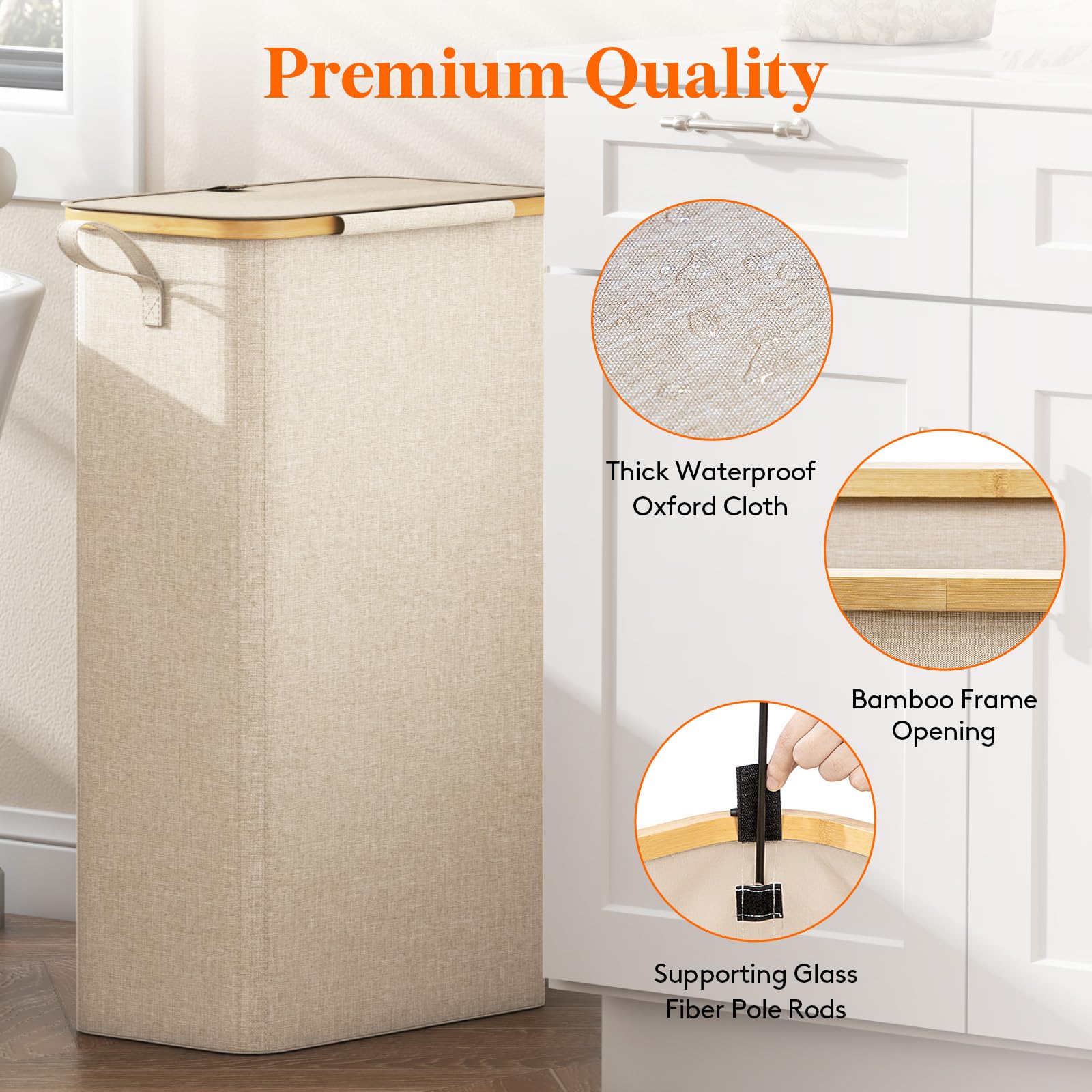 Lifewit long handle enables easy transport from room to laundry.