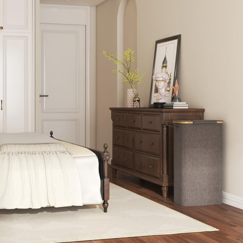 Narrow footprint fits tight bathrooms or dorm rooms.