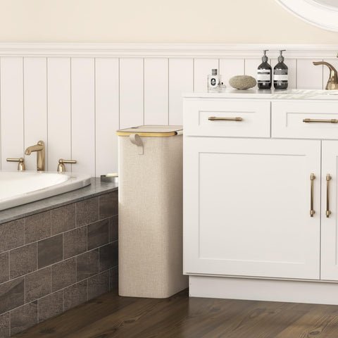 Lifewit slim profile laundry bin fits tight spaces and closets.