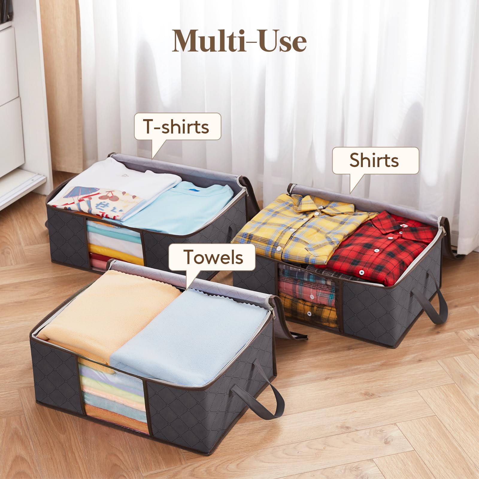 Lifewit odorless breathable nonwoven fabric bin protects stored items.