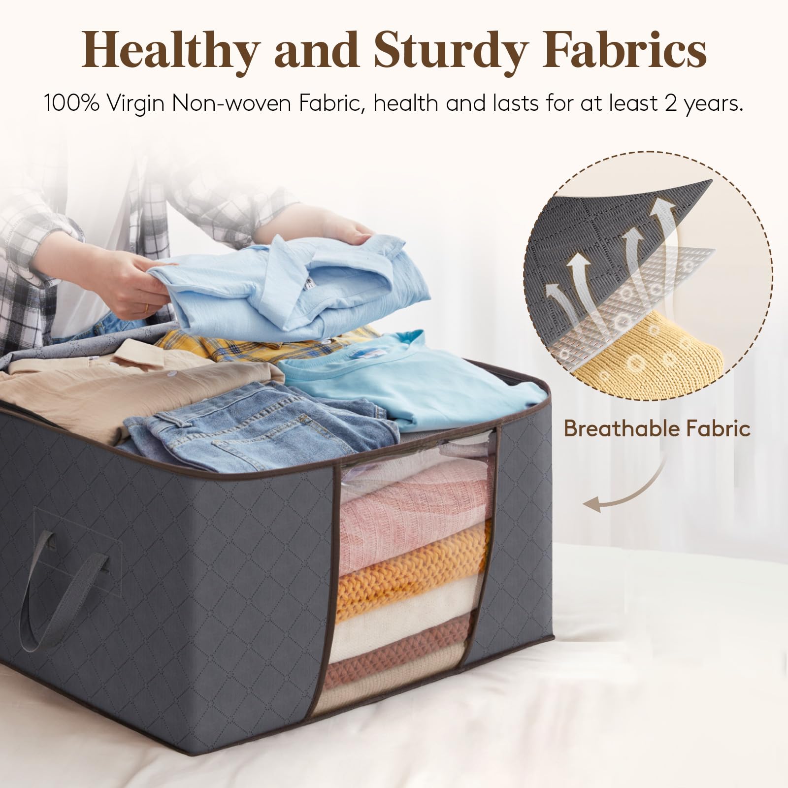 Lifewit odorless breathable nonwoven fabric keeps stored items fresh
