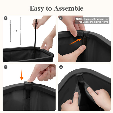 Lifewit plastic frame and four rods maintain shape during use.