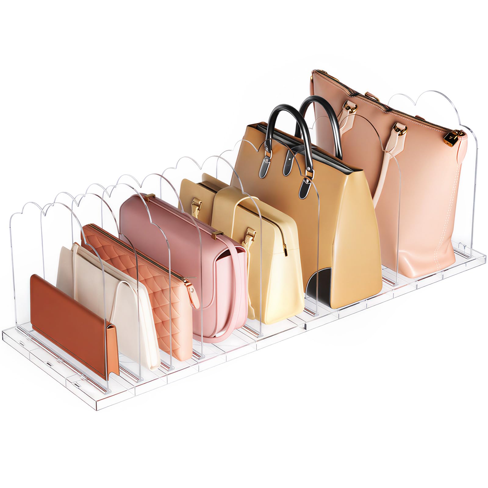 Lifewit purse organizer base and dividers keeping handbags upright.