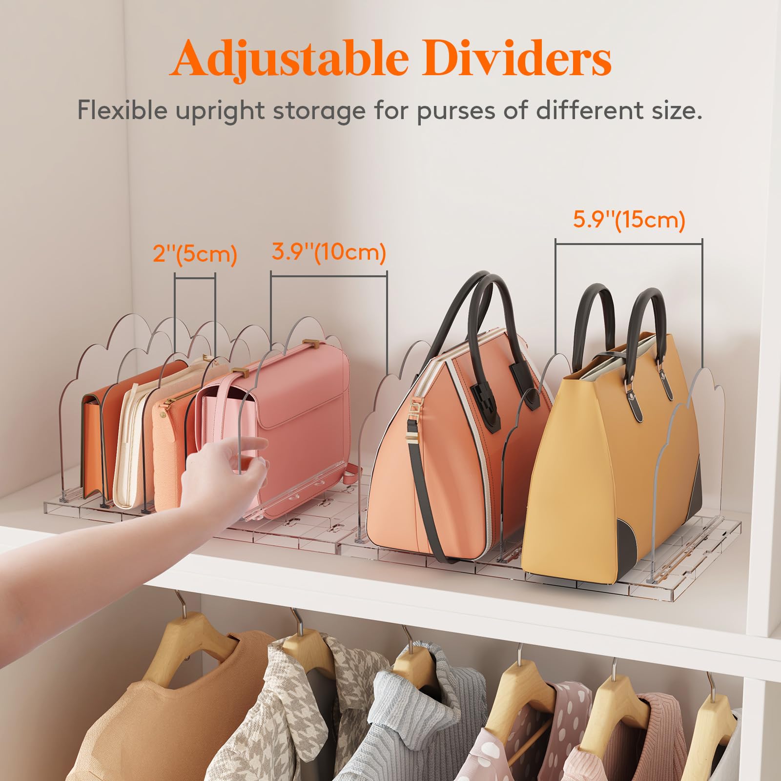 Lifewit wave-edge design protects clothes and accessories from scratches