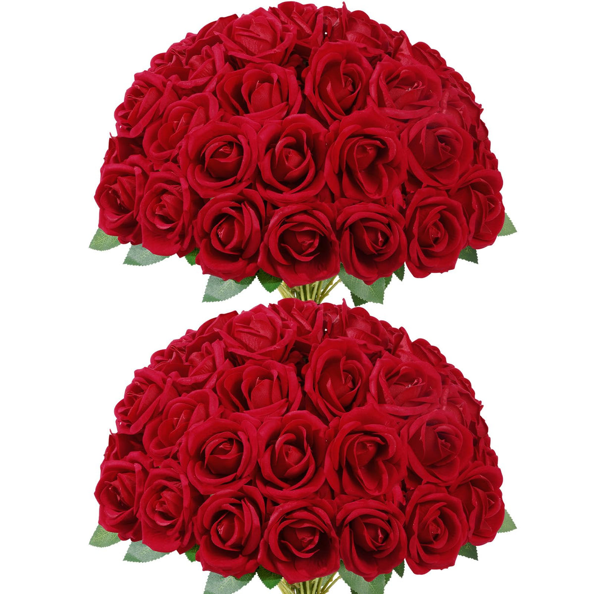Lifewit red rose bouquet with long stems for elegant wedding decor.