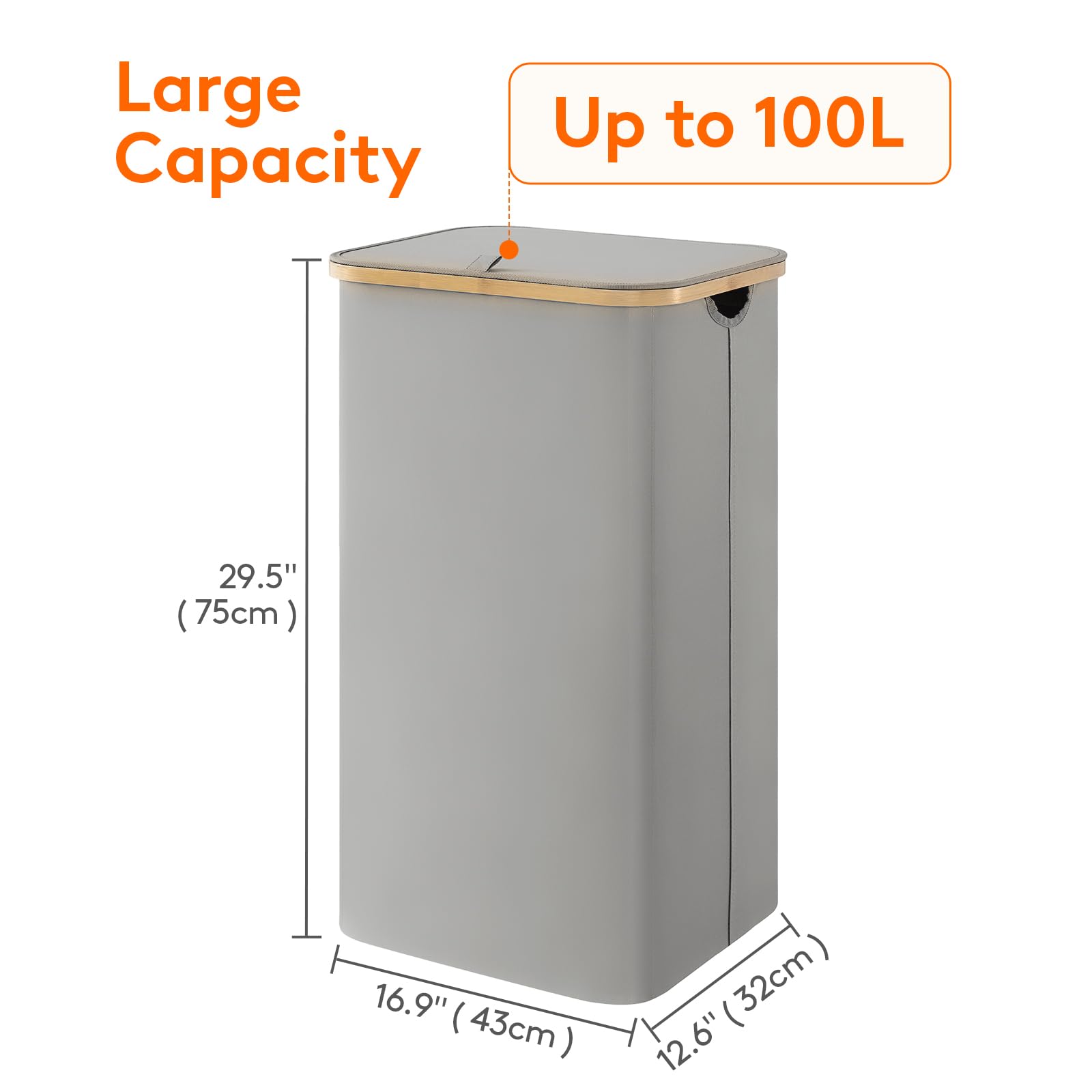 Removable inner bag from Lifewit basket allows simple loading and washing.