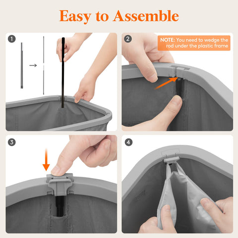 Lifewit removable inner bag for easy transfer to laundry.
