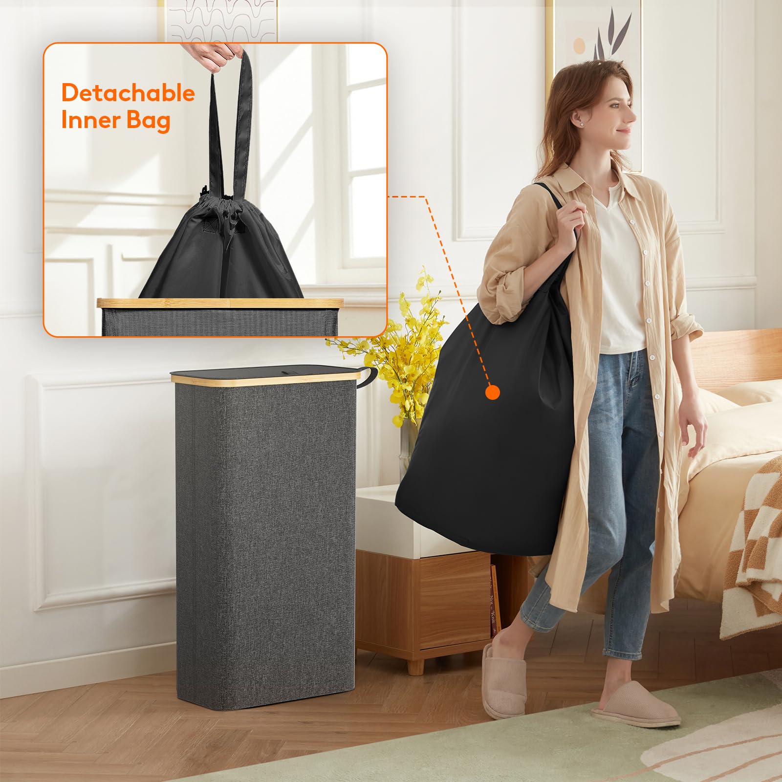 Lifewit removable inner bag for sorting and washing.