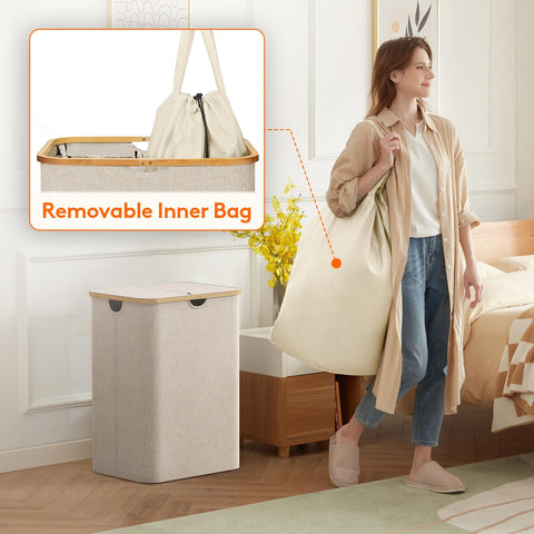 Lifewit removable inner bags enable simple sorting and washing.