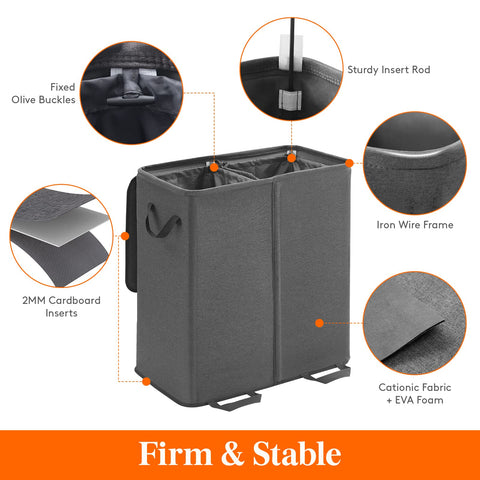Lifewit removable laundry bags for easy transport to the wash.