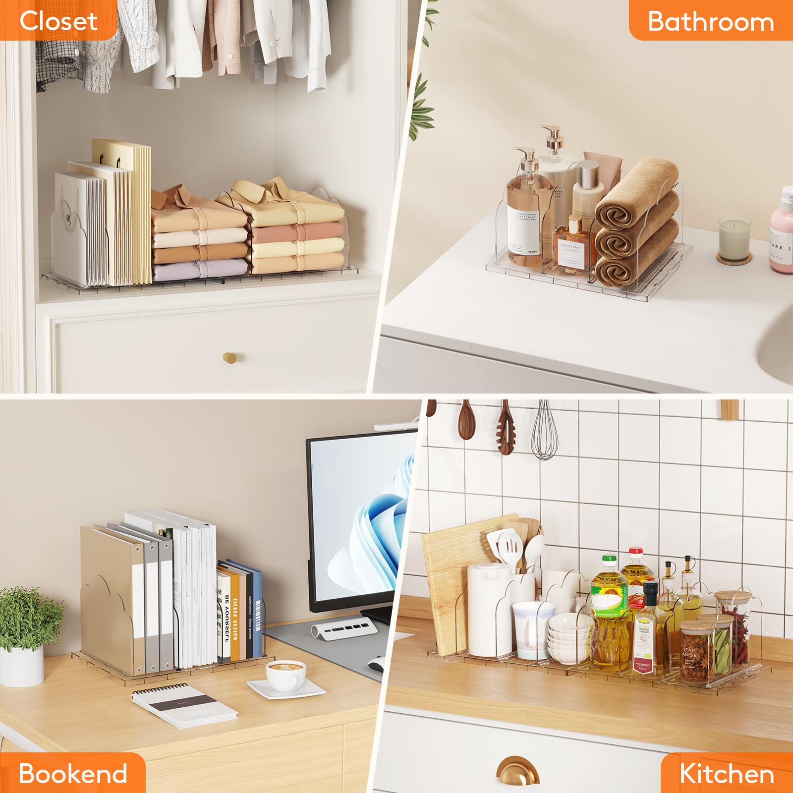 Lifewit shelf dividers for sweaters keep shelves organized
