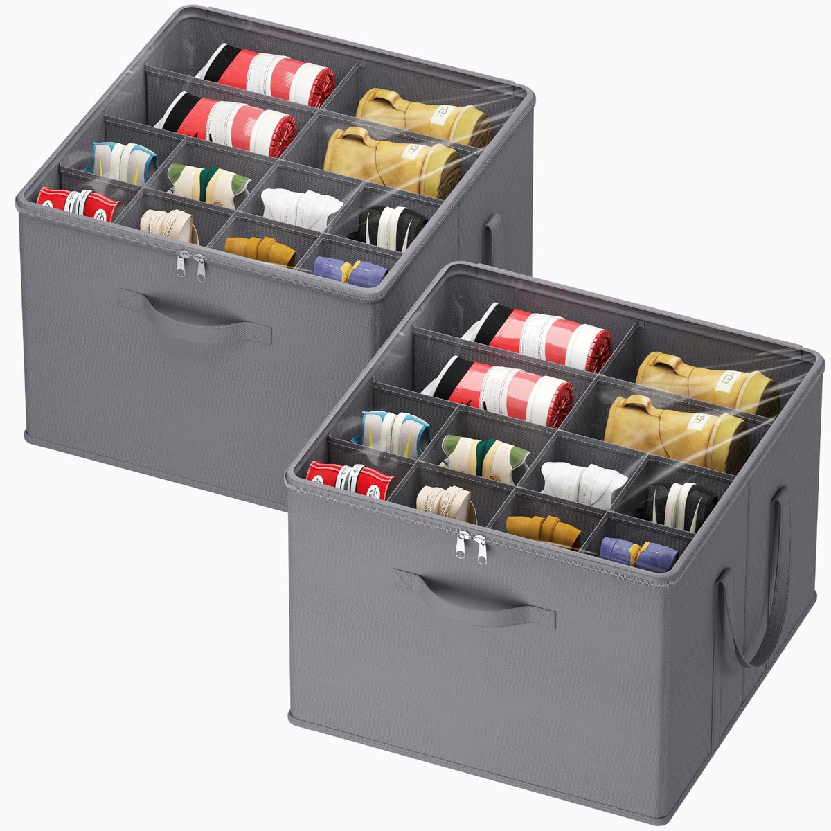 Lifewit shoe storage organizer with clear cover for quick access.