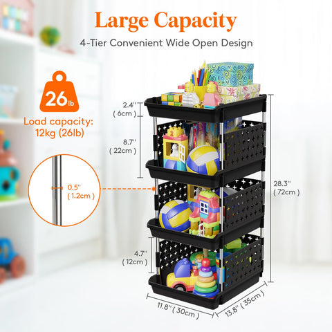 Lifewit stackable baskets assembly in minutes tool-free