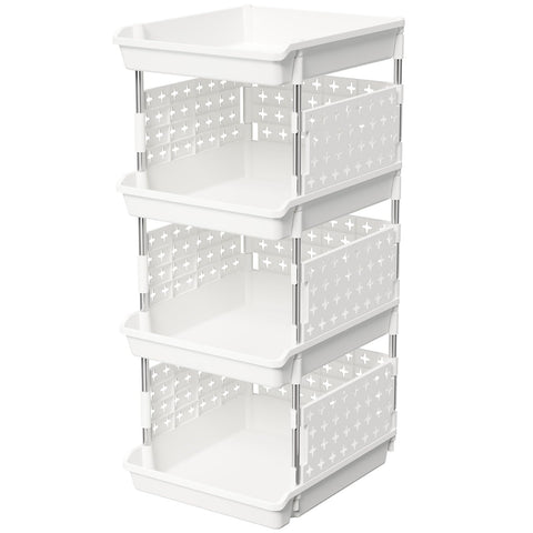 Lifewit stackable bins front view for quick access to toys and clothes