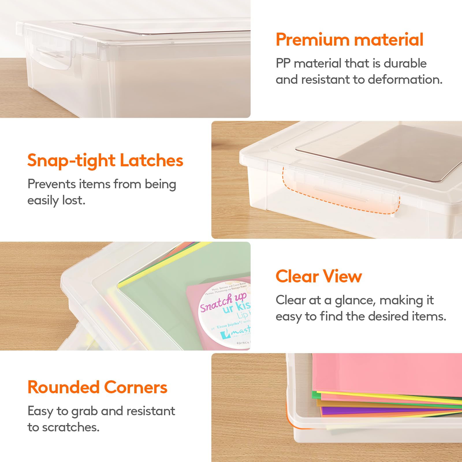 Lifewit stackable paper boxes arranged in a neat tower for space-saving.