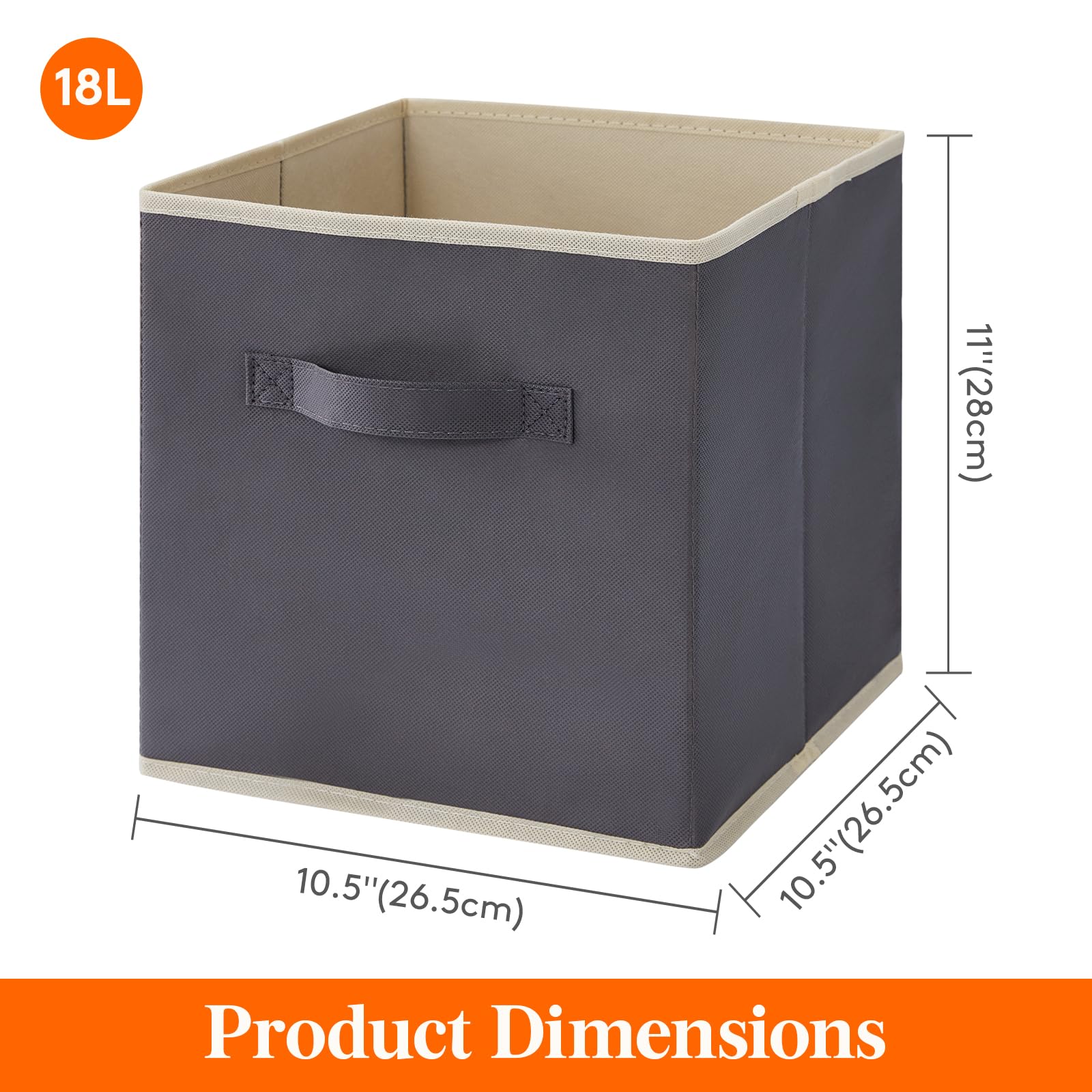 Lifewit 11 inch cube neatly fits on square cabinet shelves