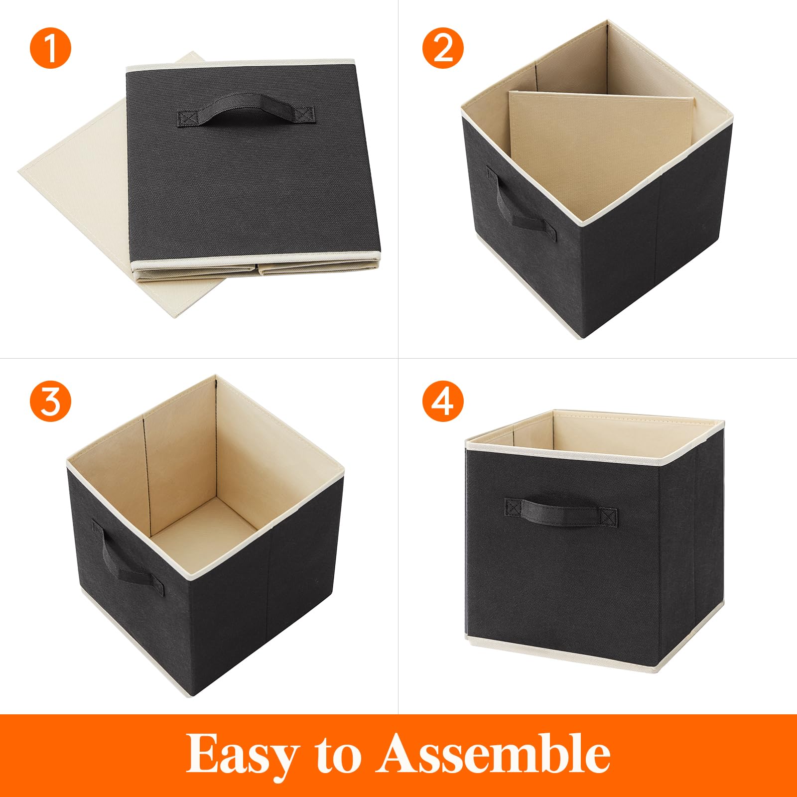 Lifewit fabric bin with handles keeps items accessible.