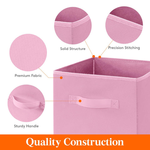 Lifewit Storage Cubes with cardboard insert keep upright shape.