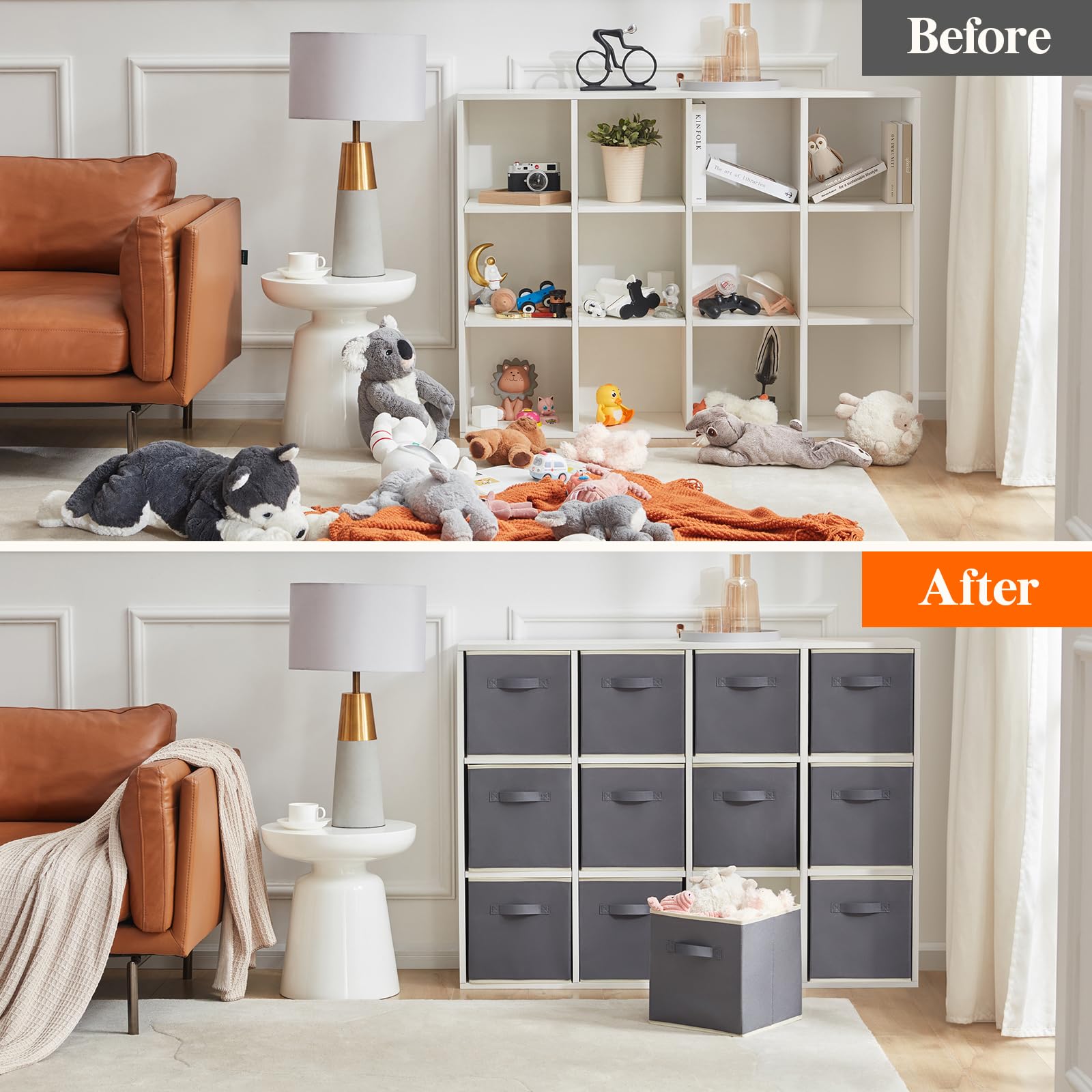 Lifewit foldable storage cubes stacked to save space