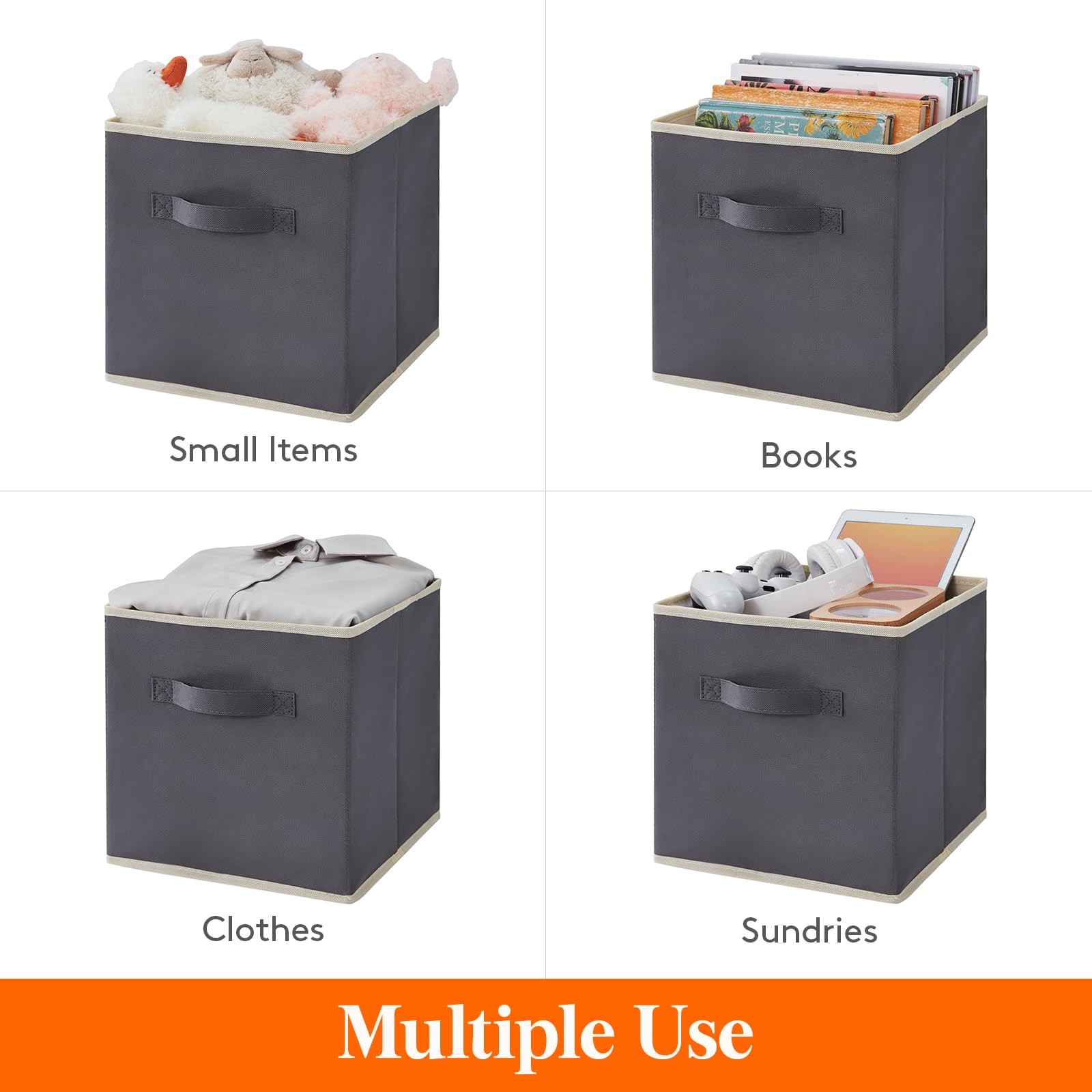 Lifewit durable non-woven fabric cubes with sturdy insert for shape