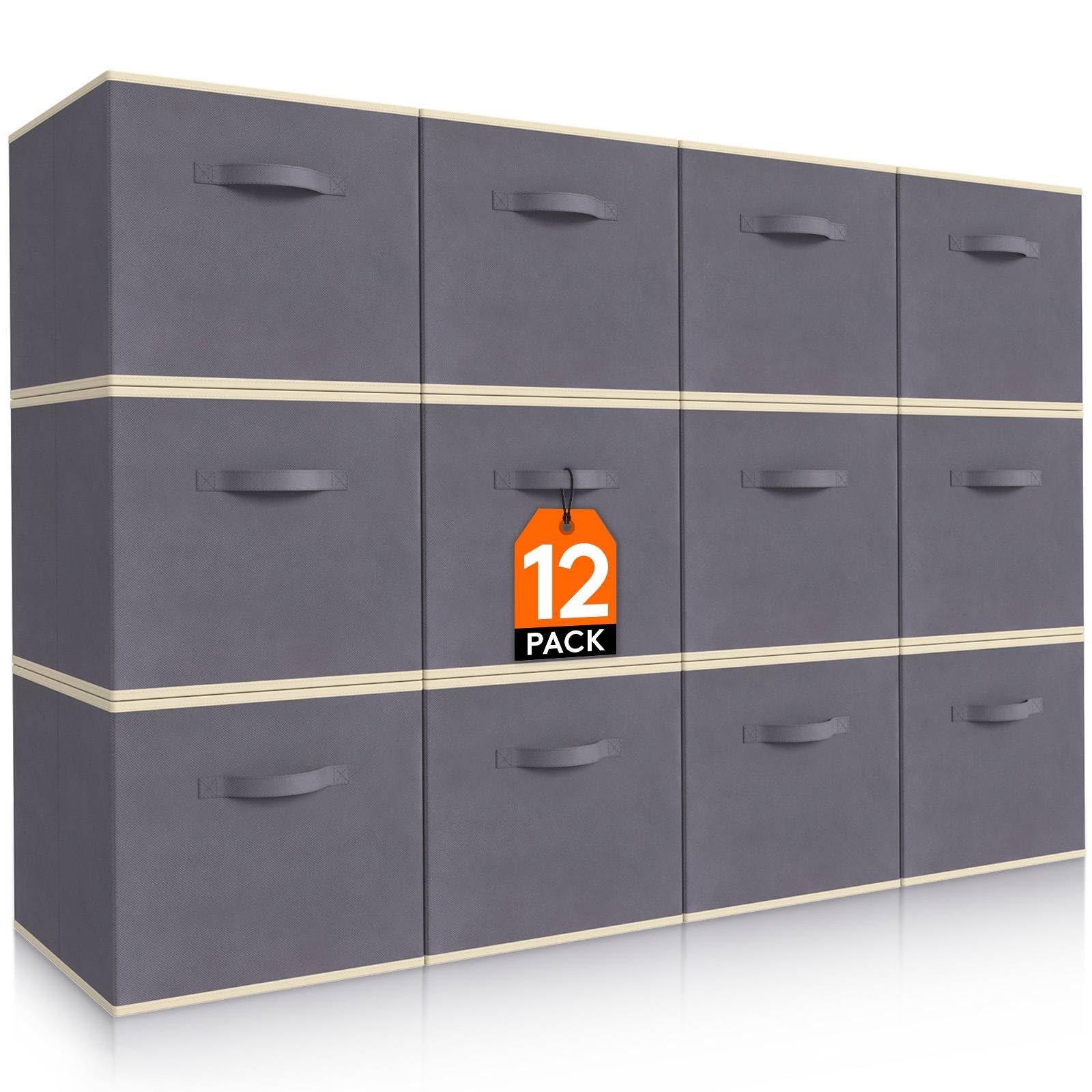Lifewit Storage Cubes on a shelf organized for quick access and tidiness