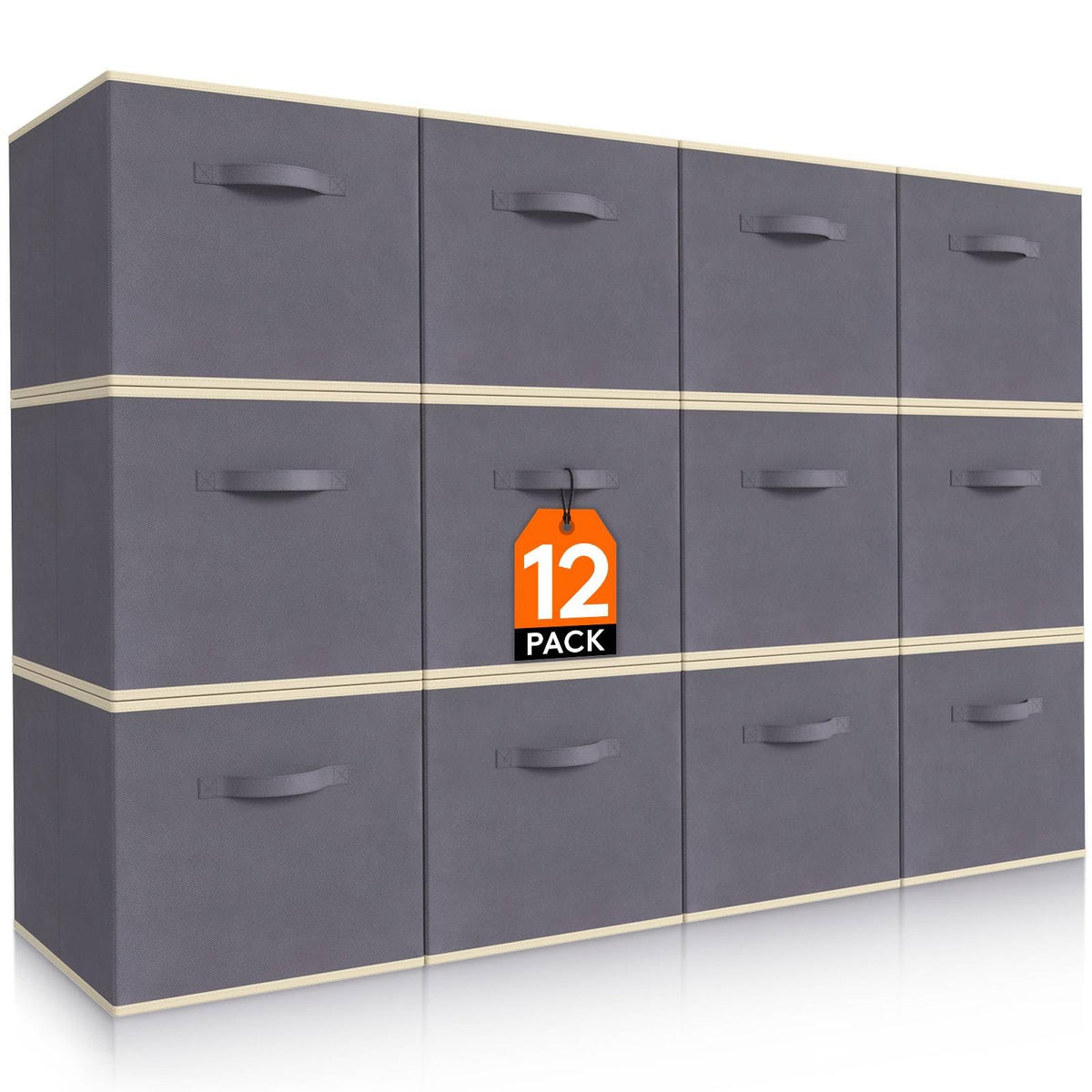 Lifewit Storage Cubes on a shelf organized for quick access and tidiness