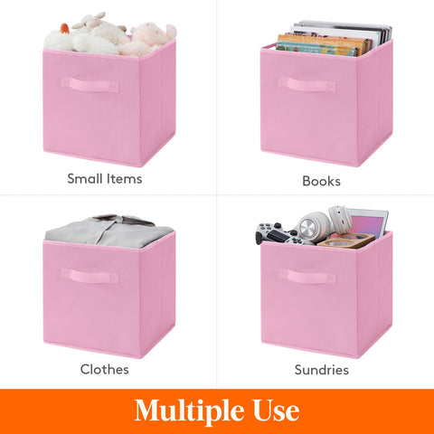Lifewit Storage Cubes with handles simplify carrying between rooms.