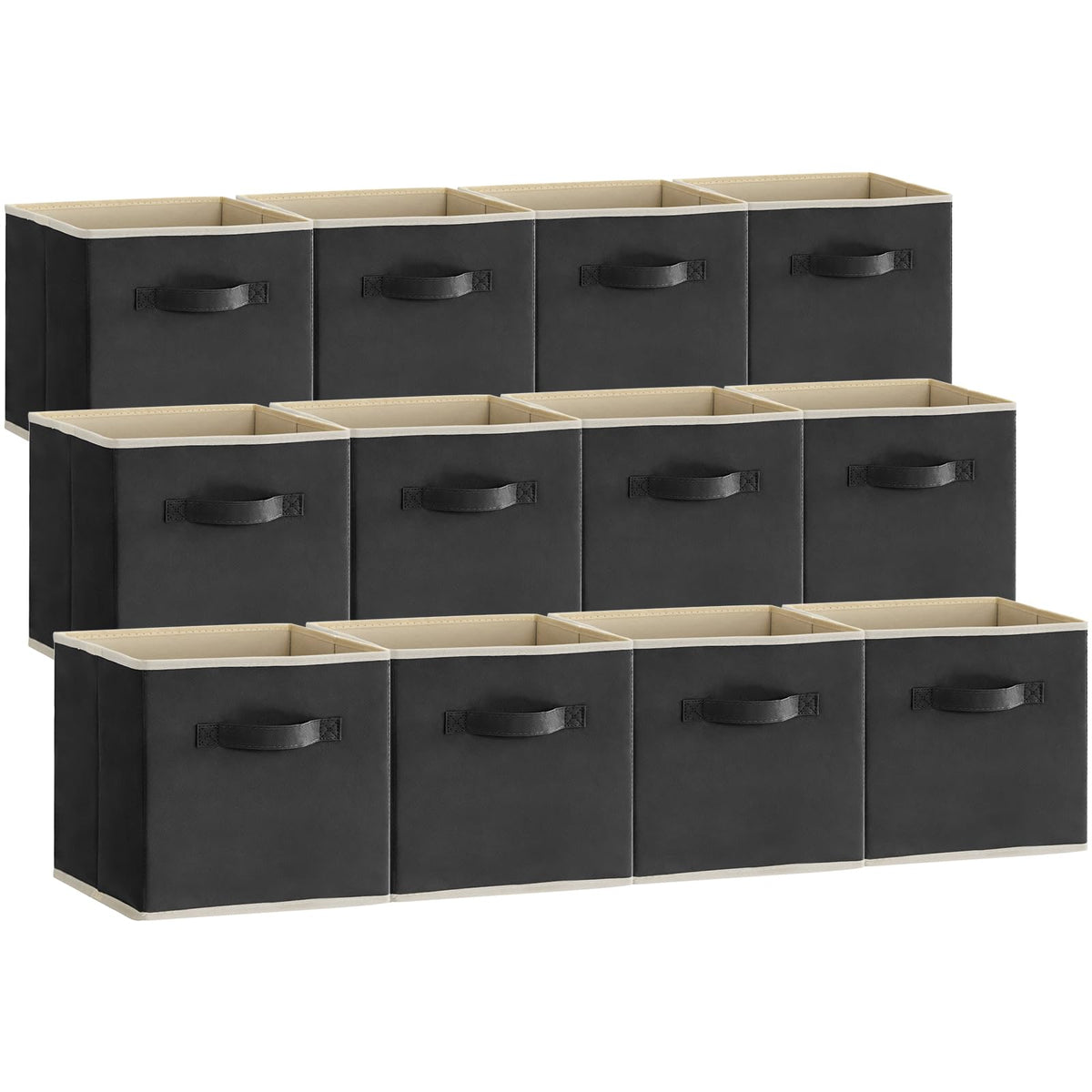 Lifewit Storage Cubes on a shelf organize magazines and sundries.