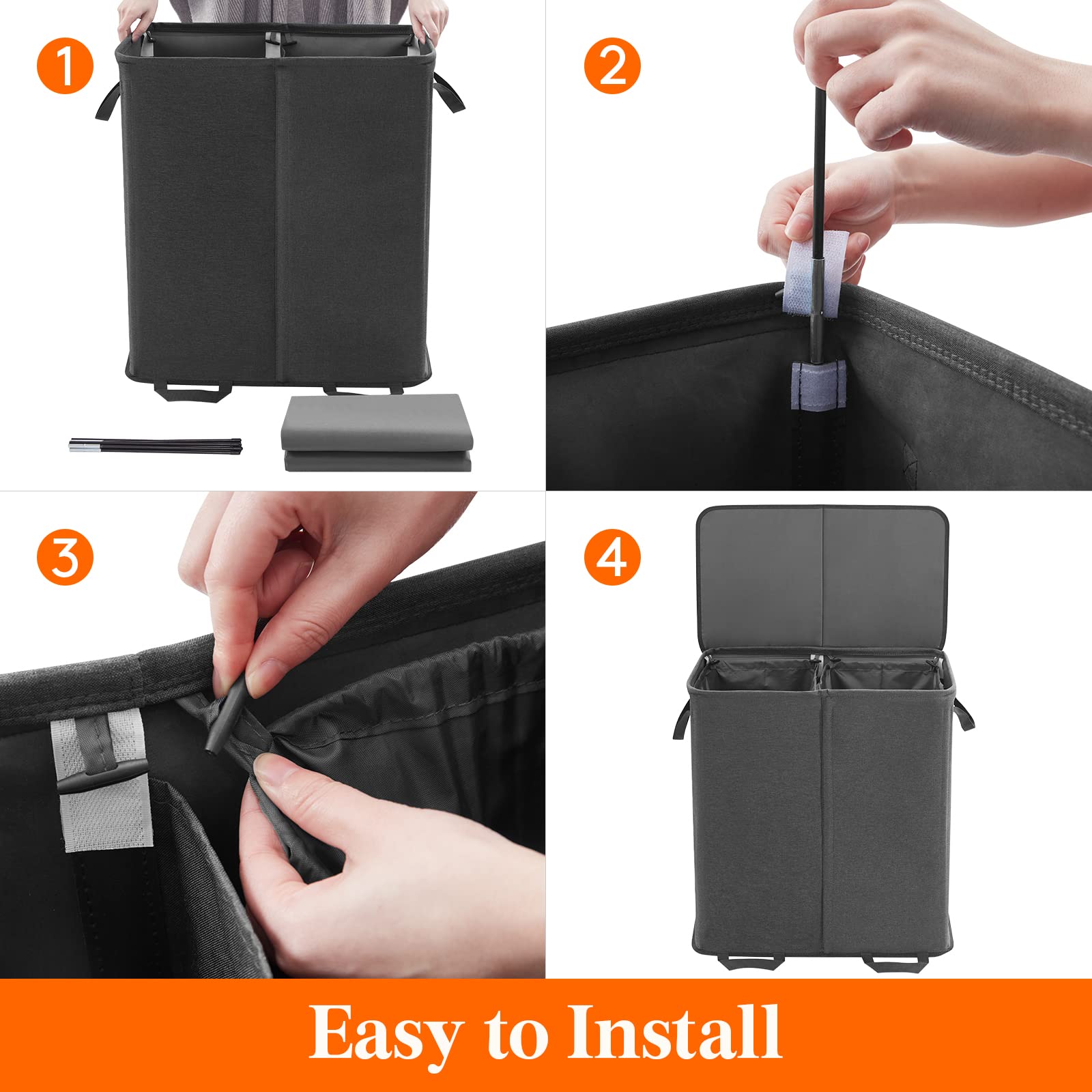 Lifewit two compartments separate darks and lights for sorting.
