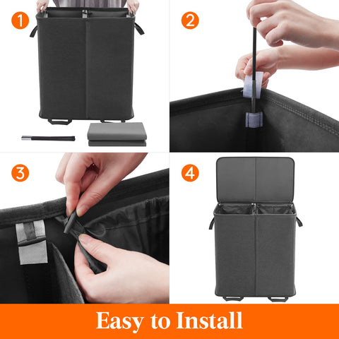 Lifewit two compartments separate darks and lights for sorting.