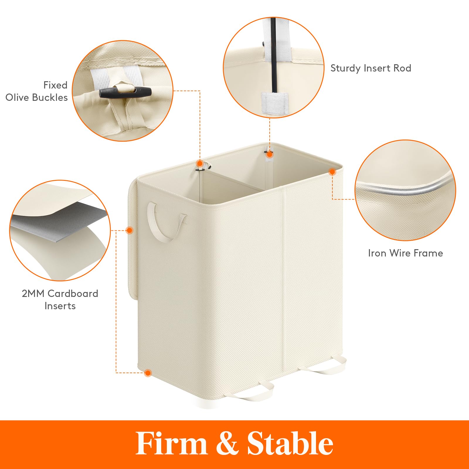 Lifewit two-compartment hamper divides darks and lights neatly.