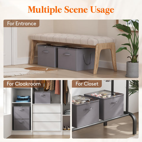 Lifewit two-pack gray boxes streamline home organization.