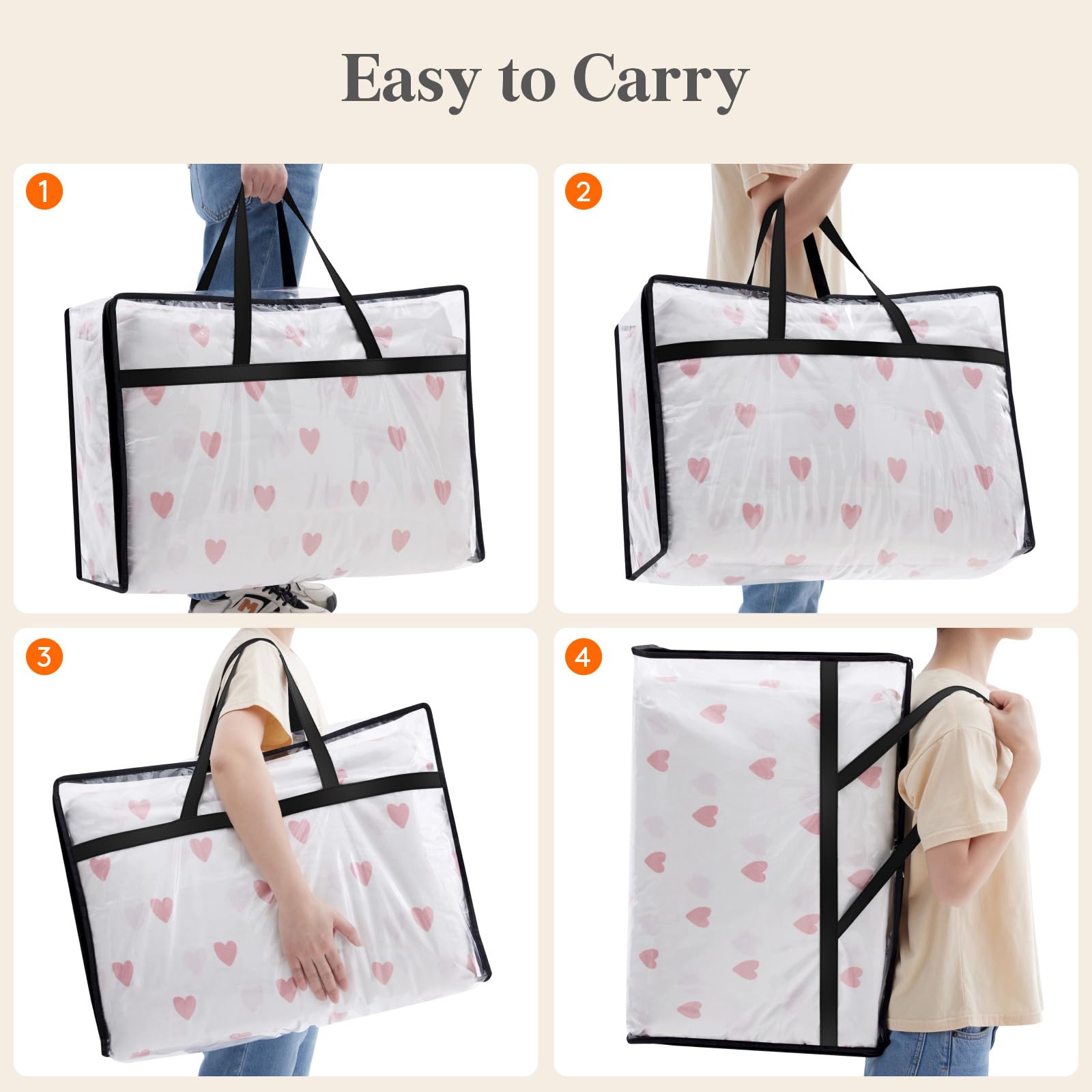 Lifewit under-bed storage bags fit beneath furniture