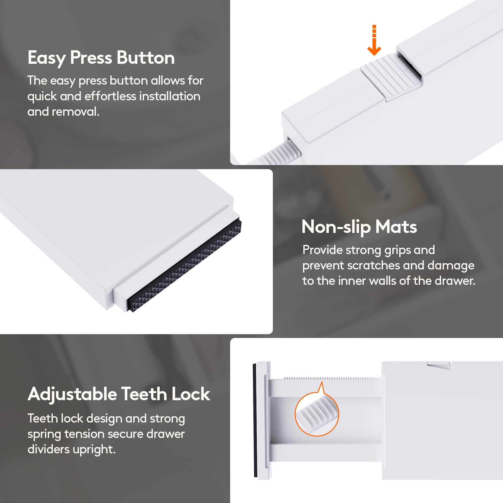 Lifewit divider supports vertical or horizontal placement for flexible setup