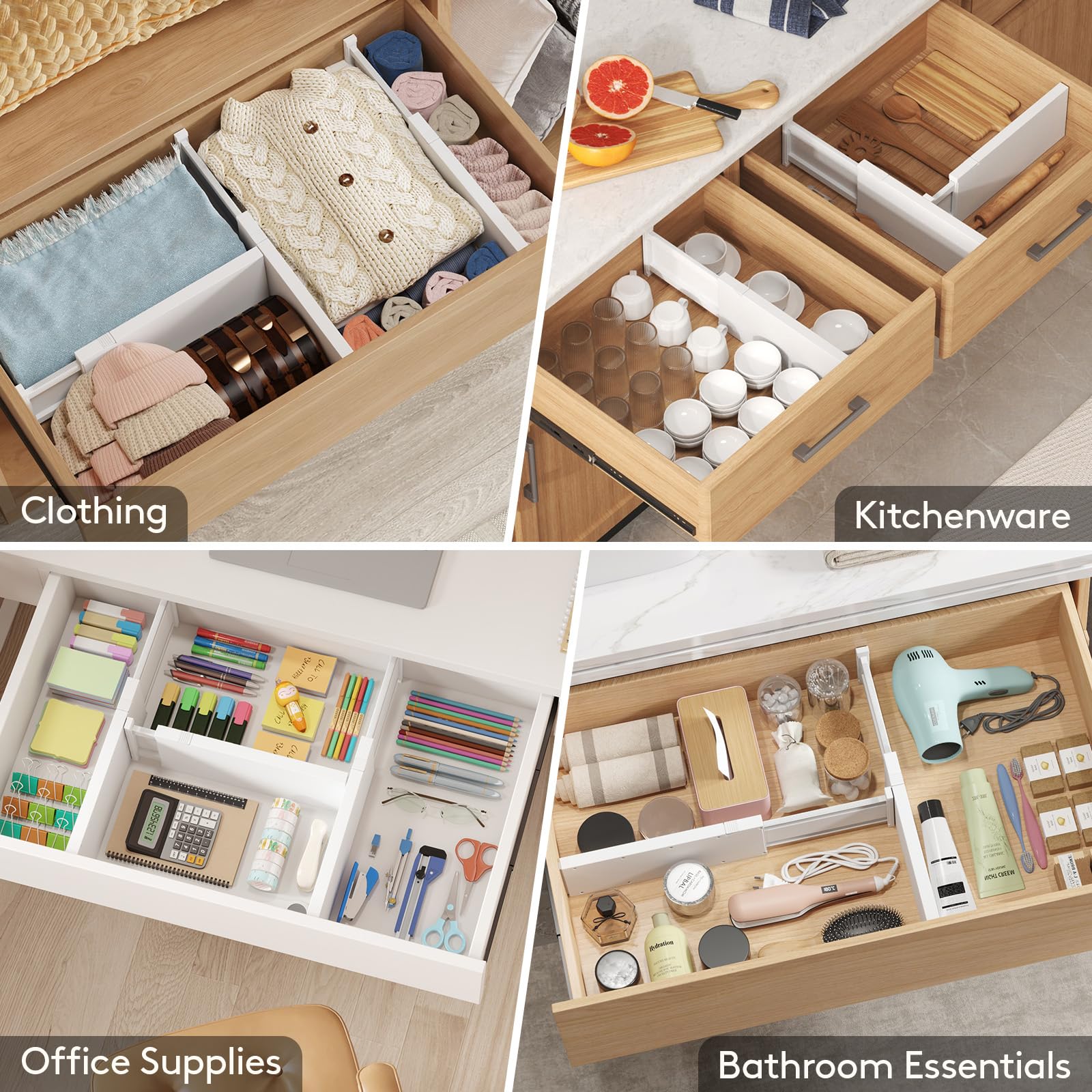 Lifewit vertical or horizontal placement for flexible storage configurations