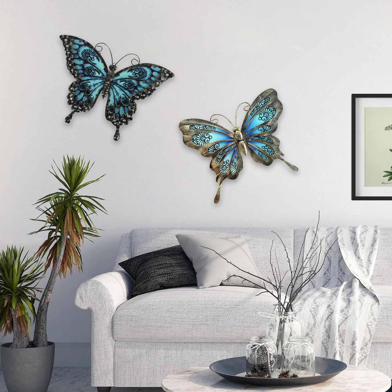 LIFFY lightweight 12-inch butterfly wall hanging for easy installation